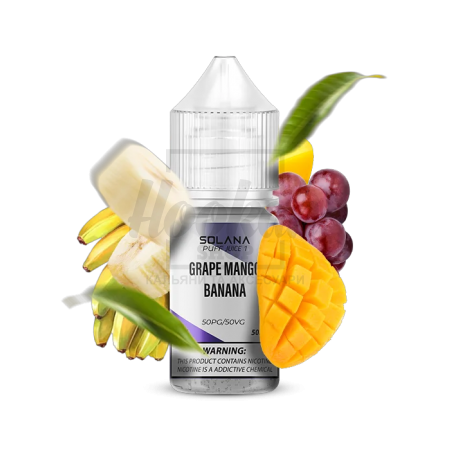 Жидкость SOLANA LIQUID Grape Mango Banana (Виноград Манго Банан) 30мл 5%