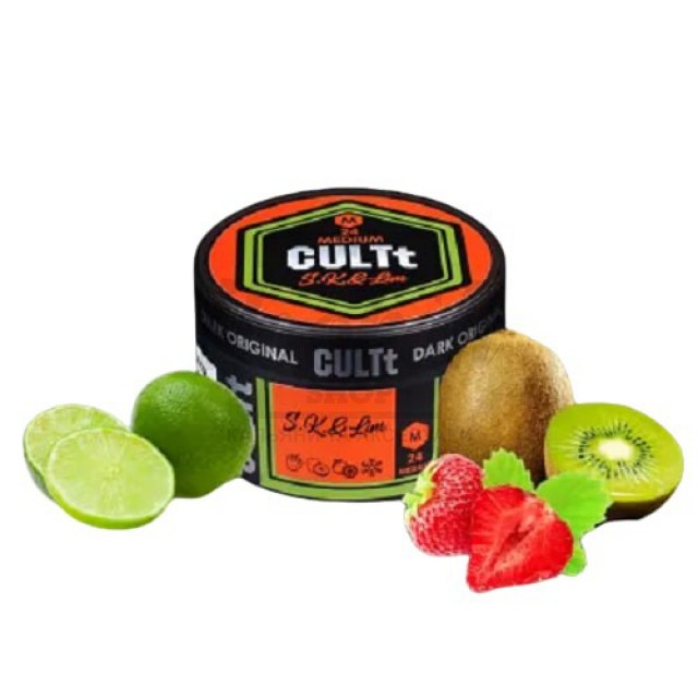 Табак CULT Medium M24 Strawberry Kiwi Lime (Клубника Киви Лайм) 100гр