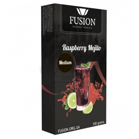 Табак Fusion Medium Raspberry Mojito (Малиновое Мохито) 100 гр