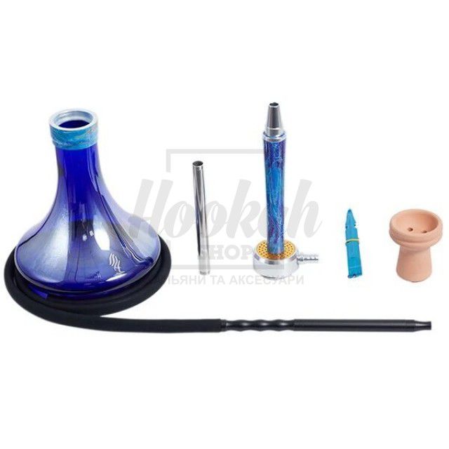 Кальян Hookah Lab Leather Black & Blue 2 (синя колба)