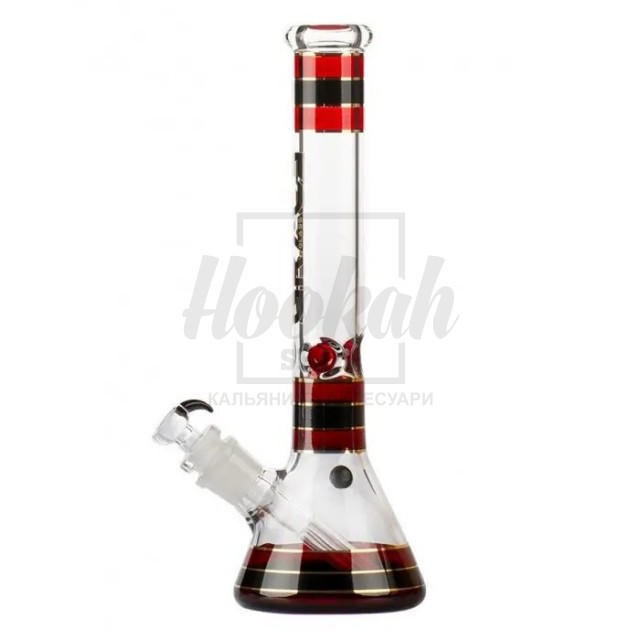 Бонг стеклянный Grace Glass Striped Series Red