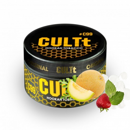 Табак CULT C99 Melon Strawberry Mint (Дыня Клубника Мята) 100 гр
