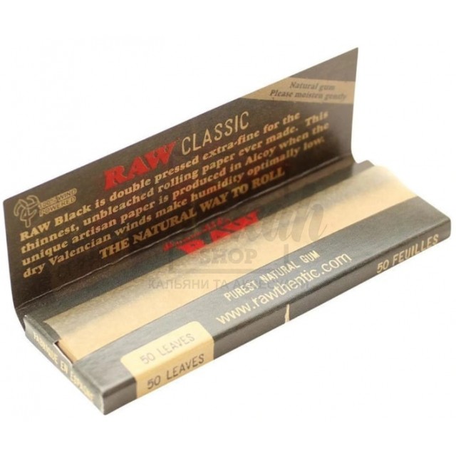 Бумага для самокруток RAW Black Ultra Thin 1¼"