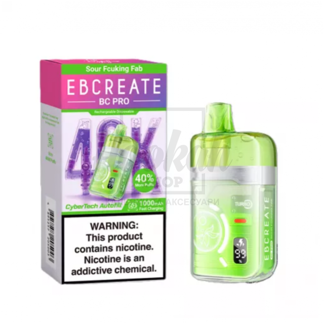 Електронна сигарета Elf Bar Ebcreate BC PRO 40000 Sour Fcuking Fab (Кислий Фруктовий Мікс)