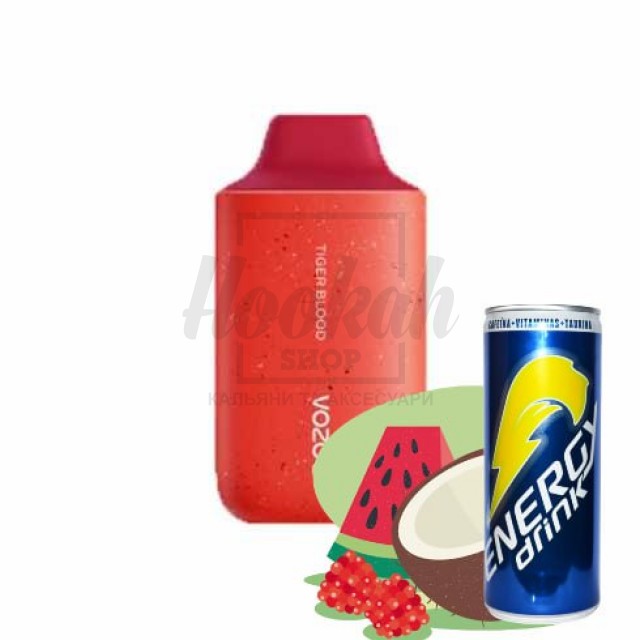 Електронна сигарета Vozol 6000 Tiger Blood (кокос кавун полуниця енергетик)