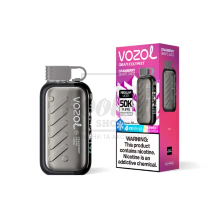 Електронна сигарета Vozol Gear 50000 Cranberry Grape Juice (Журавлина Виноградний Сік)