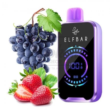 Электронная сигарета Elf Bar FS18000 Strawberry Grape (клубника виноград)
