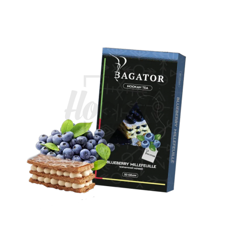 Бестабачная смесь Bagator Blueberry Millefeuille (Черничный Мильфей) 50гр