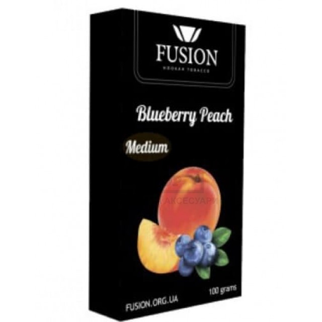Табак Fusion Medium Blueberry Peach ( Фьюжн Черника Персик ) 100 гр