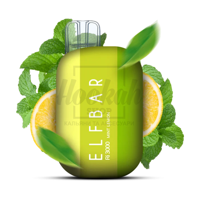Електронна сигарета Elf Bar RI3000 Mint Lemon (М'ята Лимон)