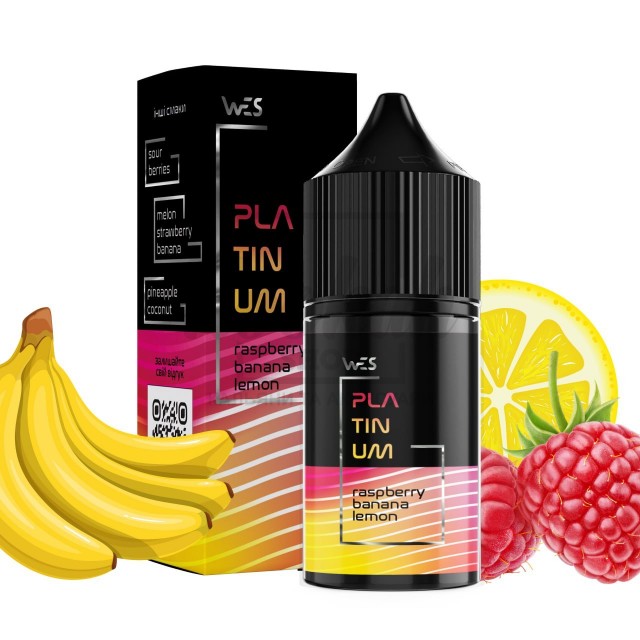 Рідина Набір WES Platinum Raspberry Banana Lemon (Малина Банан Лимон) 30мол 5%