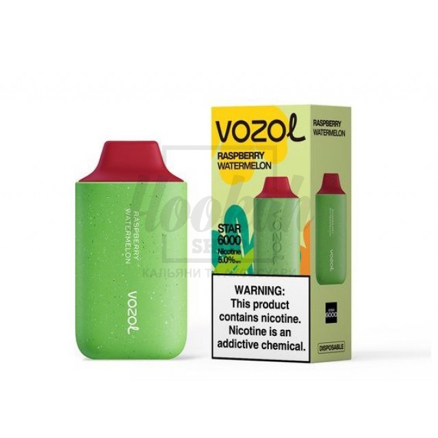 Электронная сигарета Vozol 6000 Raspberry Watermelon (малина арбуз)