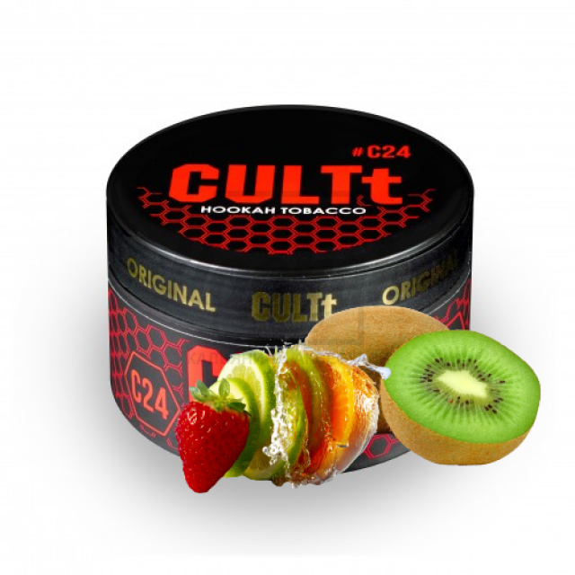 Тютюн CULT C24 Strawberry Kiwi Lime (Полуниця Ківі Лайм) 100 г
