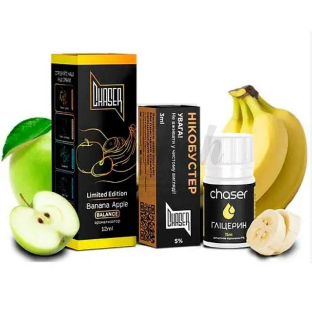 Рідина Набір Chaser Black Banana Apple (Банан Яблуко) 30мл 5%