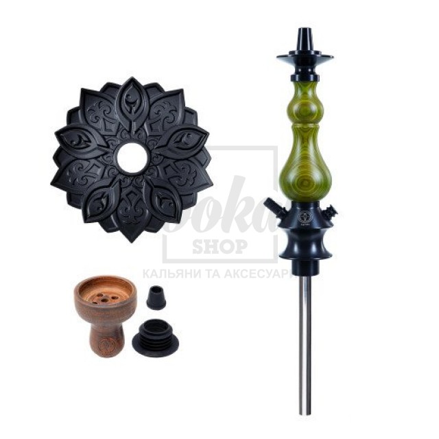 Шахта для кальяну Karma 0.1 GREEN зелена + блюдце