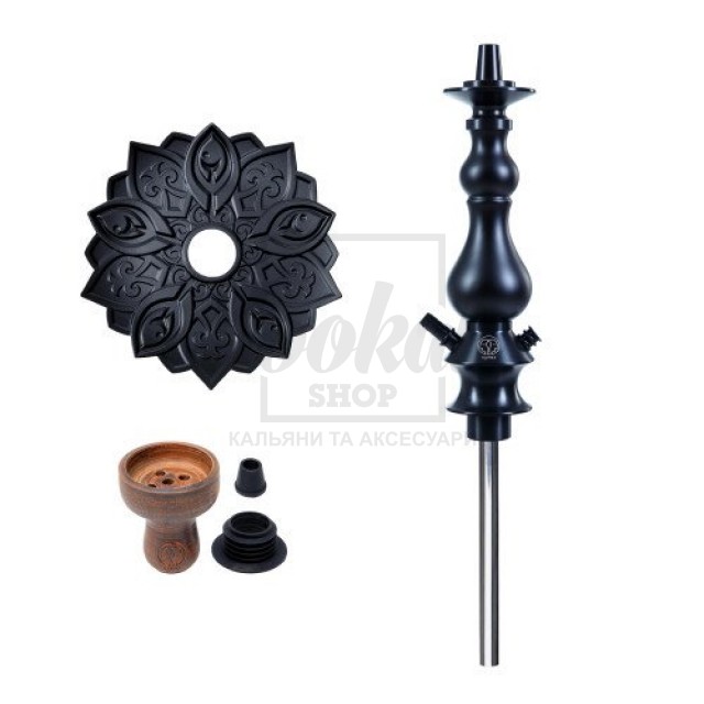 Шахта для кальяна Karma 0.1 BLACK черная + блюдце