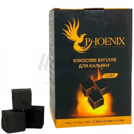Вугілля кокосове Phoenix (Фенікс) 1 кг Cube