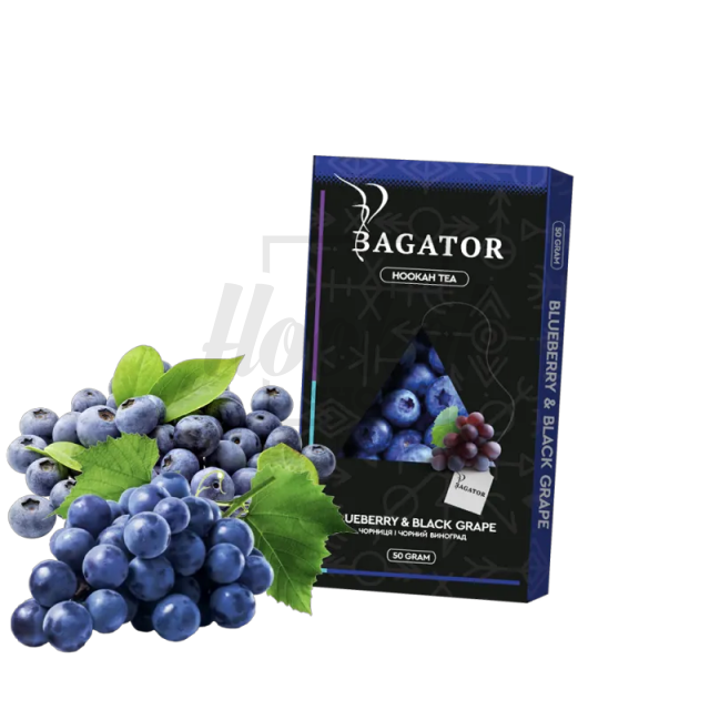 Бестабачная смесь Bagator Blueberry & Black Grape (Черника Чёрный Виноград) 50гр