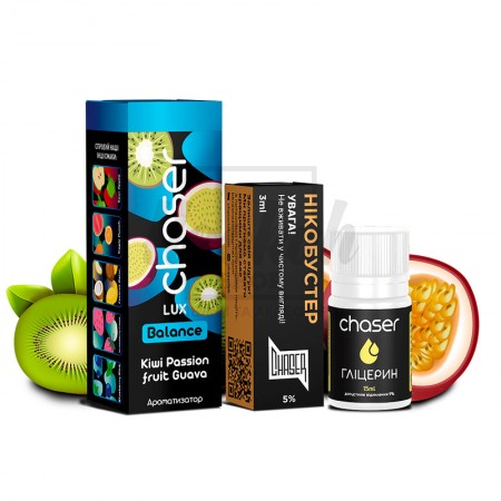 Жидкость Набор Chaser Lux Kiwi Passion Fruit Guava (Киви Каракуя Гуава) 30мл 5%