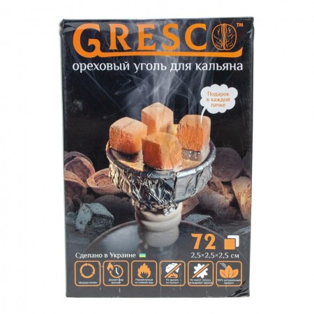 Уголь ореховый Gresco в коробке (Греско) 1кг