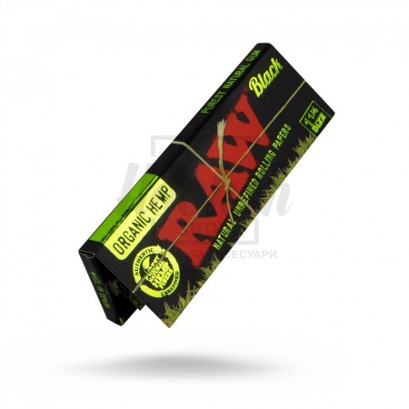 Бумага для самокруток RAW Black Organic 1¼" Hemp
