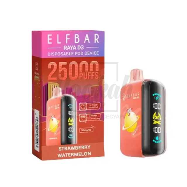 Електронна сигарета Elf Bar RAYA D3 25000 Strawberry Watermelon (Полуниця Кавун)
