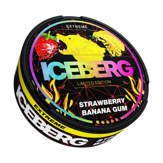 Снюс Iceberg Strawberry Banana Gum 50mg/g (Полуниця Банан Жуйка)