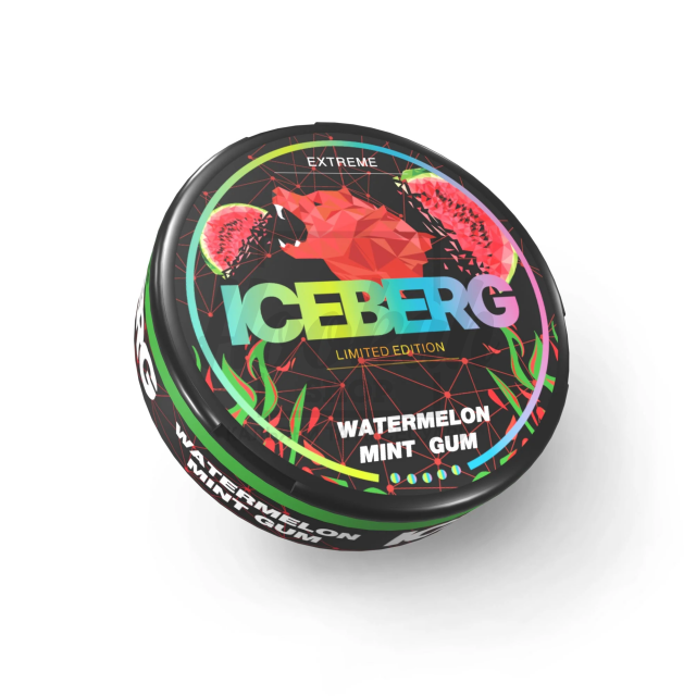 Снюс Iceberg Watermelon Mint Gum 50mg/g (Кавун М'ята Жуйка)