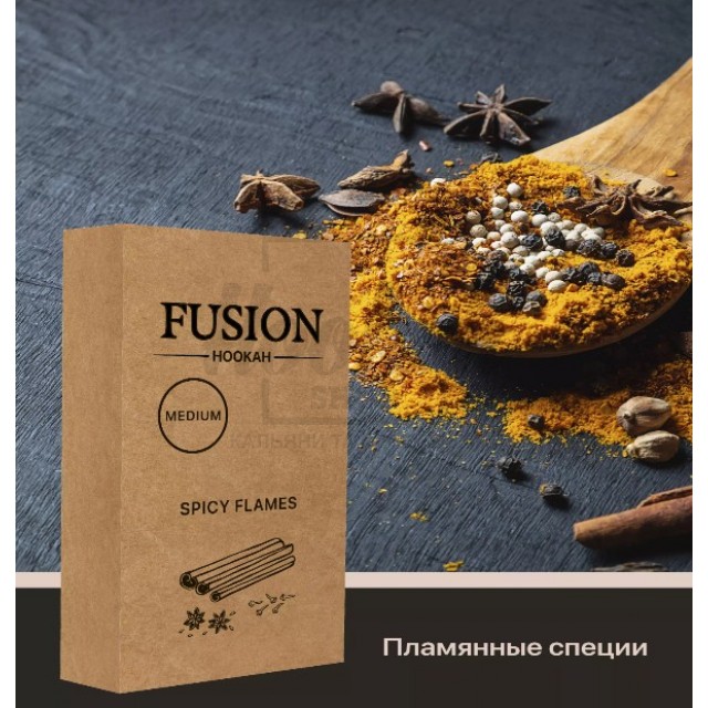 Тютюн Fusion Medium Spicy Flames (Спеції) 100 гр