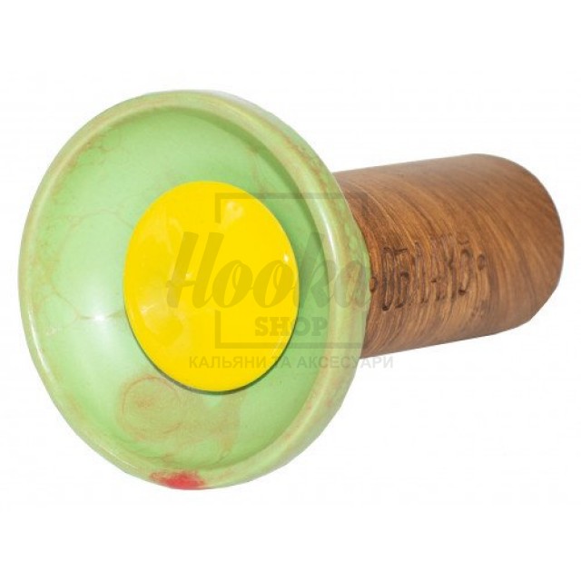 Чаша Облако Flow Yellow on Light Green-red Marble