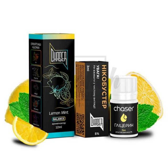 Жидкость Набор Chaser Black Lemon Mint (Лимон Мята) 30мл 5%