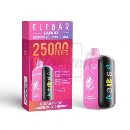 Електронна сигарета Elf Bar RAYA D3 25000 Strawberry Raspberry Cherry (Полуниця Малина Вишня)