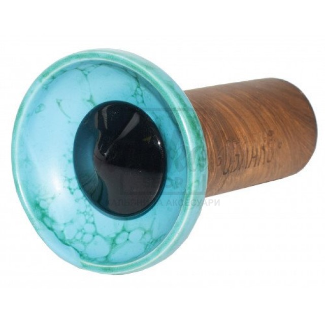 Чаша Облако Flow Black on Light Blue-green Marble