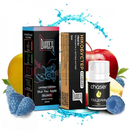 Рідина Набір Chaser Black Blue Raz Apple (Блакитна Малина Яблуко) 30мл 5%