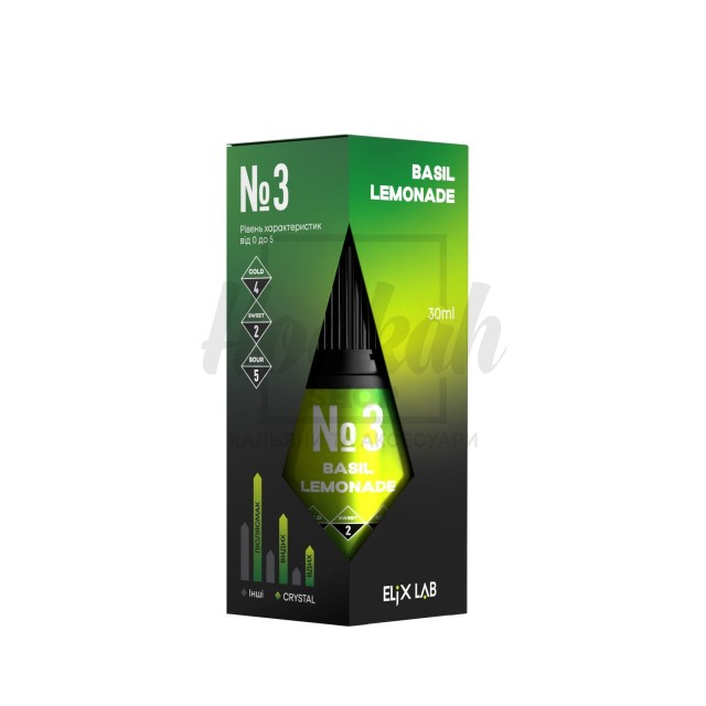 Жидкость Elix Crystal Basil Lemonade (Базилик Лимонад) 30мл 5%