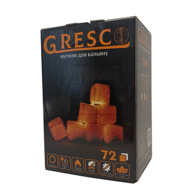 Уголь ореховый Gresco в коробке (Греско) 1кг