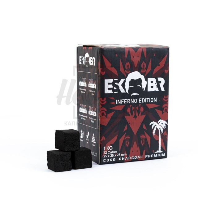 Вугілля кокосове Ескобар 1кг в коробці