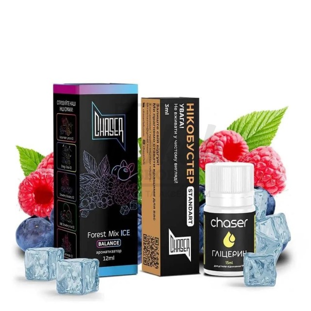 Жидкость Набор Chaser Black Forest Mix Ice (Черника Малина Смородина Лёд) 30мл 5%
