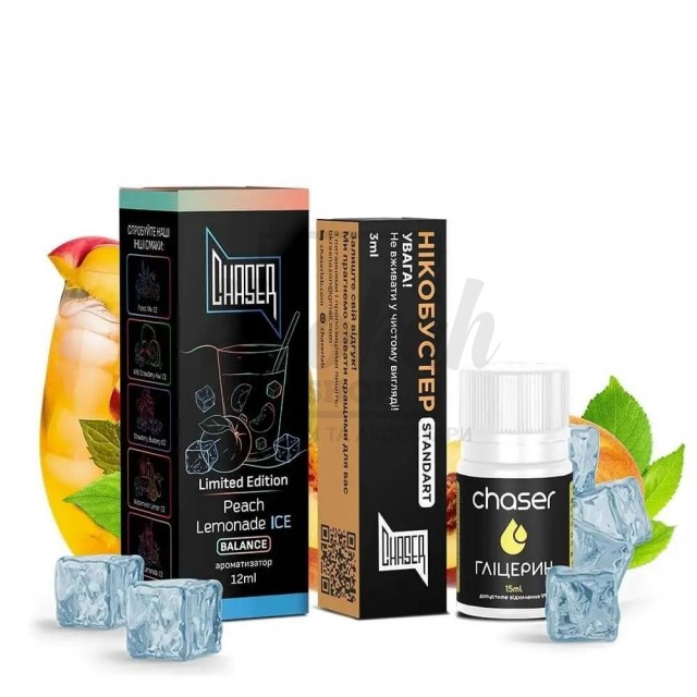 Рідина Набір Chaser Black Peach Lemonade Ice (Персик Лімонад Лід) 30мл 5%