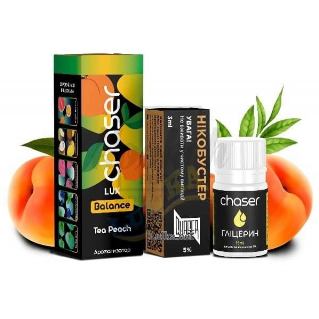 Жидкость Набор Chaser Lux Peach Tea (Персиковый Чай) 30мл 5%