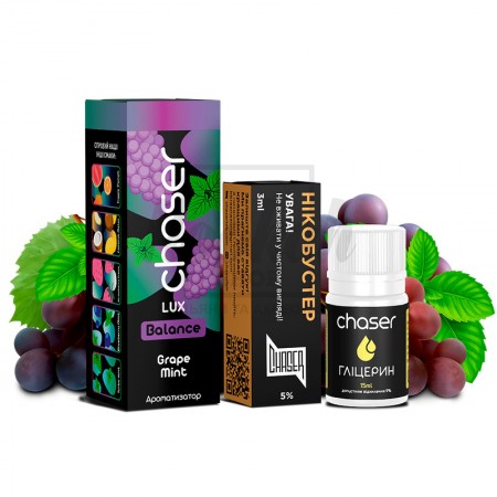 Жидкость Набор Chaser Lux Grape Mint (Виноград Мята) 30мл 5%