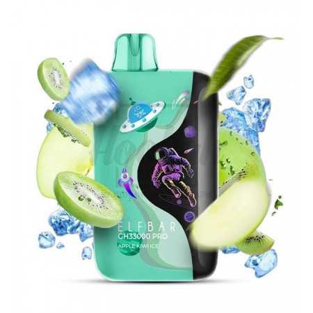 Электронная сигарета Elf Bar GH33000 PRO Apple Kiwi Ice (Яблоко Киви)