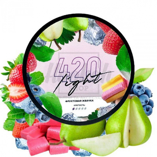 Табак 4:20 Light Line Фруктовая Жвачка (Груша Клубника Черника Лёд) 100 гр