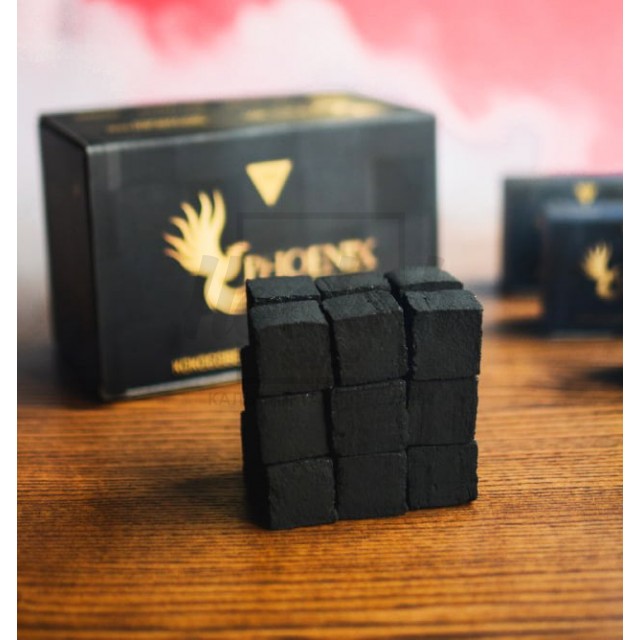 Вугілля кокосове Phoenix (Фенікс) 1 кг 72 кубики без коробки