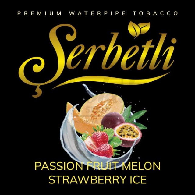 Тютюн Serbetli Passion Fruit Melon Strawberry Ice (Маракуя Диня Полуниця Лід) 100 гр