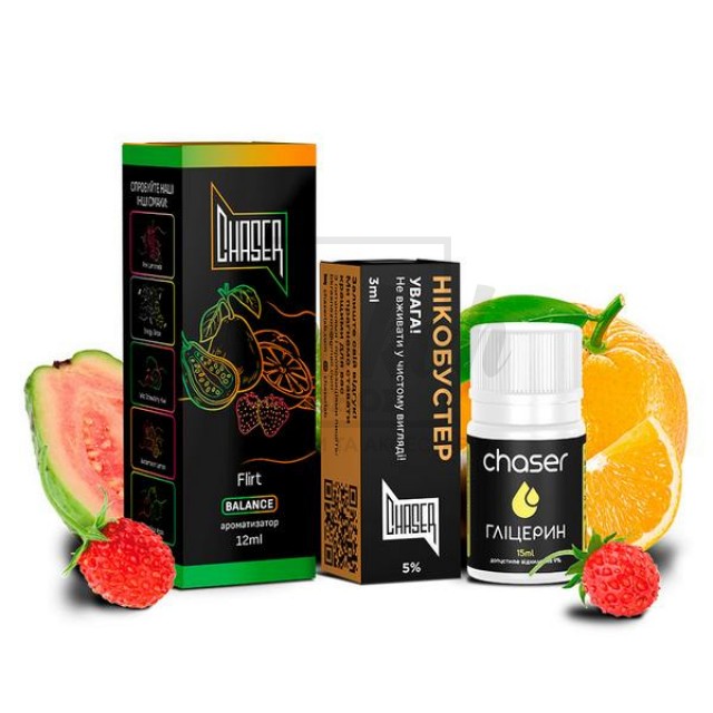 Жидкость Набор Chaser Black Flirt ( Апельсин Гуава Земляника) 30мл 5%