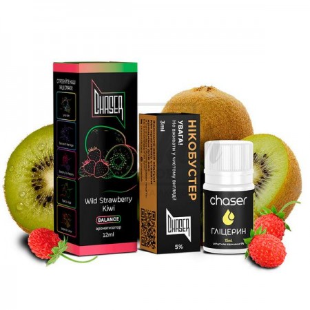 Жидкость Набор Chaser Black Wild Strawberry Kiwi (Клубника Киви)30мл 5%