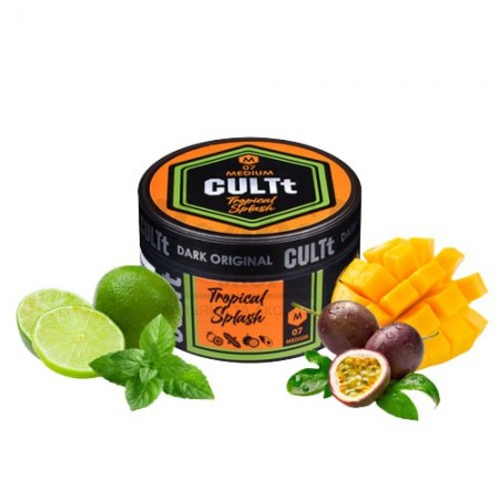 Тютюн CULT Medium M07 Tropical Splash (Лайм М'ята Маракуя Манго) 100гр