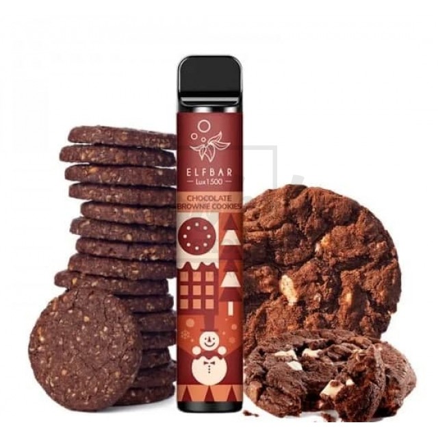 Электронная сигарета Elf Bar 1500 Christmas  Chocolate Brownie Cookies (шоколадное печенье)